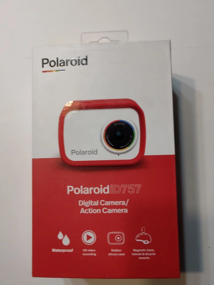 POLAROID ID757 12MP Red Waterproof Sports Action Digital Video Camcorder Camera - Image 1 of 3