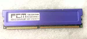 FCM PC3200 400MHZ 0001-314-03-014 1GB DDR MEMORY MODULE RM2-CMP52-31 - Picture 1 of 2