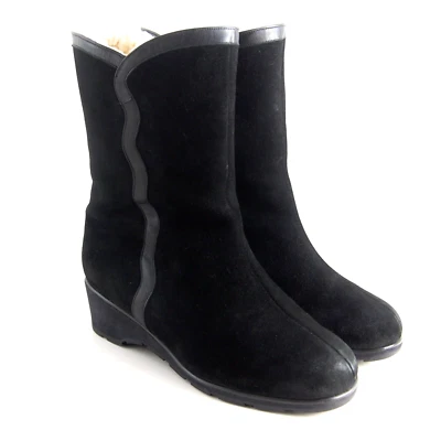 Botas de nieve Bally negras de gamuza forradas de piel para mujer talla EU 37,5 US 7 Foto 1 de 4