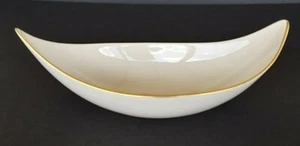 Vintage Mid Century Lenox Olympia Ivory China Gold Trim Nut Candy Trinket Dish - Picture 1 of 4