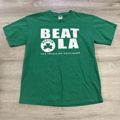 Рубашка мужская Boston Celtics Beat LA The Tradition Continues большой зеленый топ - Изображение 1 из 2