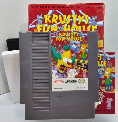 Krusty's Fun House (Nintendo Entertainment System, NES 1992) Complete in box CIB - Image 1 of 4