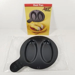 GT Xpress Redi Set Go DOUBLE OVAL PAN Bonus Insert Omelet Eggs Meat Replacement - Picture 1 of 4