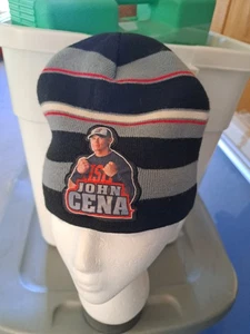 Vtg Authentic WWE 2012 John Cena OSFM Striped Beanie Hat! RARE - Picture 1 of 5