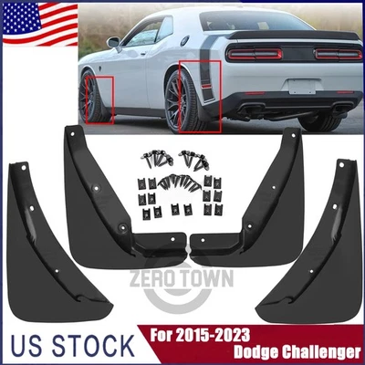 New Splash Guards Mud Flaps Mudguard For 2015-2023 Dodge Challenger Coupe 2-Door - Изображение 1 из 4