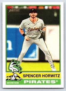 Carte de baseball Spencer Horwitz 2025 Topps Heritage #75 Pittsburgh Pirates - Photo 1/2