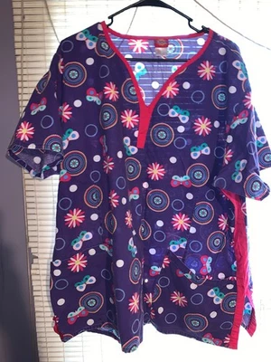 dickies - womens floral scrub 2xl - Image 1 of 2