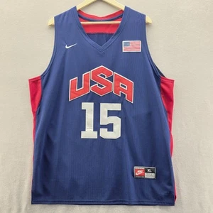 Camiseta deportiva de baloncesto Nike Team Carmelo Anthony EE. UU. número 15 para hombre XL azul - Imagen 1 de 18
