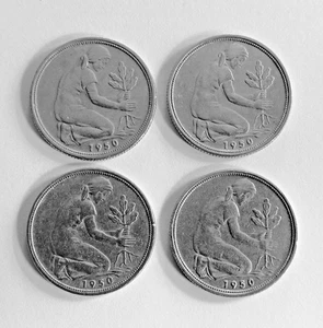 50 Pfennig 1950 " D,F,J,J " (BRD) - Konvolut für Sammler - Sehr schön - Bild 1 von 2