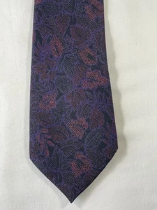 Corbata de seda vintage años 90 patrón - tonos rosa púrpura - seda tailandesa - Imagen 1 de 4