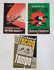 Greyhound Racing 1960's Kennel Club, Daytona, Sarasota, Tampa, Official Program