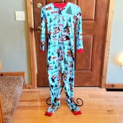 Traje Little Blue House de Hatley Wild About Christmas Union azul talla 12 pijamas Foto 1 de 4