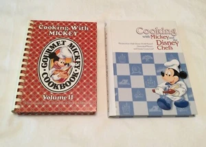 Lot Of 2 Cooking With Mickey Cookbooks Disney Mickey - Picture 1 of 2