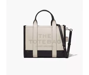 Marc Jacobs Tote Medium Across body Hand Bag Strap BNWT 2 Tones Black Cotton - Bild 1 von 6