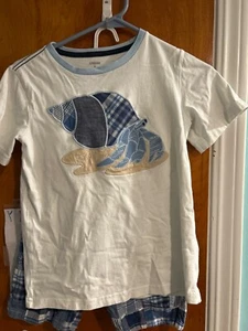 boys embroidered Gymboree hermit crab shirt with matching shorts size 8 - Picture 1 of 6