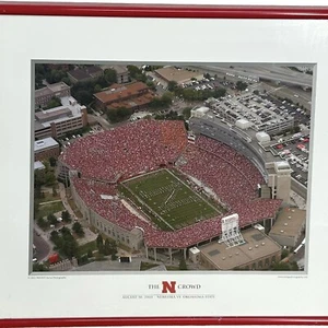 Nebraska Vs. Oklahoma State Packed Crowd Framed Picture Aug 30, 2003. 13 x 14" - Picture 1 of 3