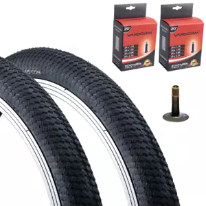 2x Vandorm 20 x 2.00" Drifter BMX Street Black Tyres w/ Schrader Inner Tubes - Picture 1 of 6