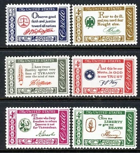 Francobolli Stati Uniti, Scott # 1139-1144 Mint NH, set completo di credo - Foto 1 di 1