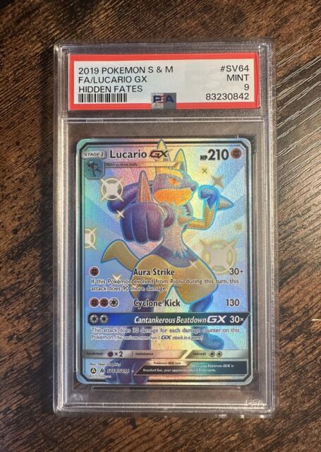 Mavin  Metal Gold Shiny Mega Lucario GX EX Pokemon Card Full Art SV Custom  Hidden Fates