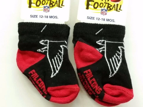 NFL Infant Baby Socks (Size 12-18 Months) Atlanta Falcons #2-2 (2 Pair) Cover