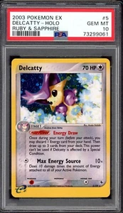 PSA 10 Pokemon EX Ruby & Sapphire 5 Delcatty Holo - Picture 1 of 3