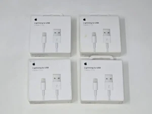 LOT of 4 ORIGINAL Apple Lightning to USB Cable (1m) - Open Box - Picture 1 of 3
