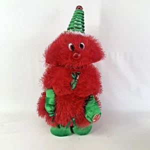 Dan Dee RED Singing Christmas Tree Holiday Rock Animated Lights Up 14" WORKS - Picture 1 of 10