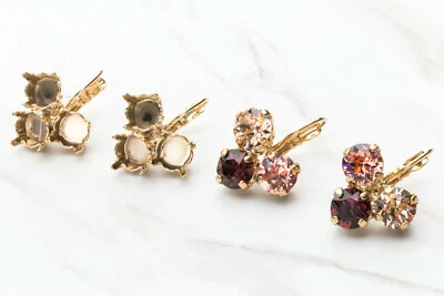 8,5 mm | Bases de pendientes triangulares hágalo usted mismo | (EE 23) Foto 1 de 2