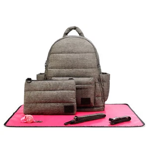 CiPU Luxury Backpack Nappy Bag - Heather Grey - Picture 1 of 10