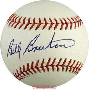 Billy Bruton Autographed Vintage Rawlings NL Baseball PSA - Milwaukee Braves - Picture 1 of 6