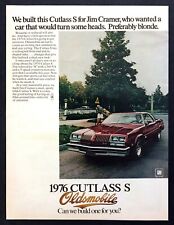 1976 Oldsmobile Cutlass S Coupe photo "It'll Turn Some Heads" vintage print ad