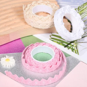 3 Rolls Selbstklebende Spitzenbänder Edelsteinrandaufkleber Stoff-Spitzenband - Bild 1 von 12
