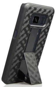 Noir Béquille Slim Étui Rigide Housse pour Samsung Galaxy S8 Actif (SM-G892) - Photo 1 sur 3