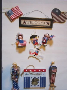 AMERICANA Decorations Patriotic Holiday Ornaments - Picture 1 of 9