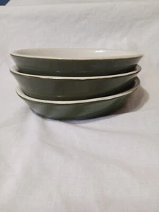 HALL OVENWARE #550 OLIVE GREEN, SET OF 3, STONEWARE - Picture 1 of 4