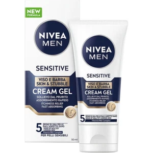Nivea Men Sensitive Skin & Stubble Cream Gel, 50ml / 1.7 fl oz - Picture 1 of 3
