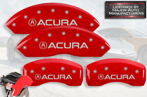 2021-2023 "Acura" TLX Front + Rear Red Engraved MGP Brake Disc Caliper Covers