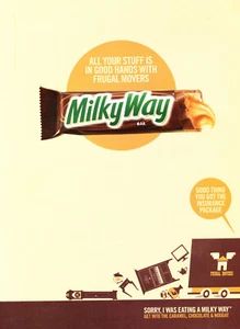 MILKYWAY CHOCOLATE AD #06  MAGAZINE promo AD 2013 "ALL YOUR STUFF IS IN GOOD..." - Picture 1 of 1