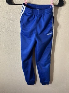 Adidas blue striped joggers boys size 7 - Picture 1 of 4
