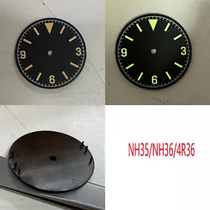 28.5MM Green Luminous Watch Dial for NH35/NH36/4R36 Watch Movement - Picture 1 of 4