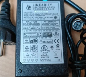 Oryginalny zasilacz LINERITY LAD6019AB5 Kabel zasilający 4Pin 4-biegunowa ładowarka 12V 5.0A - Zdjęcie 1 z 2