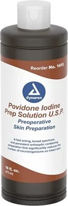 Dynarex Povidone Iodine Prep Solution 16 Oz. Bottle 10% Povidone Iodine, 8 Pack - Picture 1 of 1
