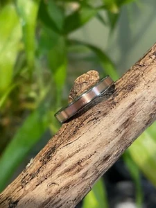 Copper and Titanium Ring, Satin Matte, Wedding Band for Men or Women, 3.5mm - Picture 1 of 8