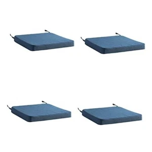 Chair Cushion for Dining Chairs with Ties 4 Pack Non Slip 17x16 4pack Navy Blue - Picture 1 of 7