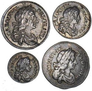 1678 Maundy Set - Charles II British Silver Coins - Very Nice - Picture 1 of 2