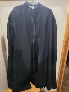 Poncho con capa de lana negro vintage Cest Simone Goth Opera para mujer grande - Imagen 1 de 9