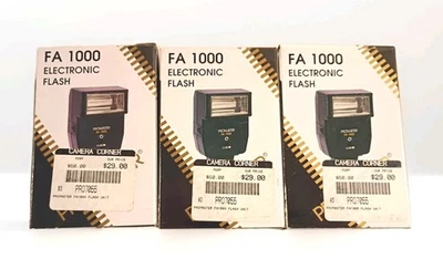 PROMASTER FA 1000 Flash Electrónico Lote De 3 Nuevos Foto 1 de 4