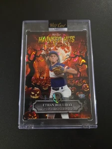 2025 Wild Card Haunted Hits Hunt Rookie RC Card 1/1 Ethan Holliday - Picture 1 of 4