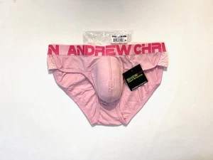 Andrew Christian Talla S Mezcla de Algodón Sólido Bolsa Calzoncillo con Panel Lateral de Malla - Rosa - Imagen 1 de 12