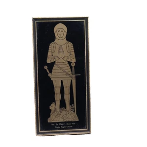 Vintage Brass of Sir William Moleyns Stoke Poges Church Glass Framed Art - Picture 1 of 9